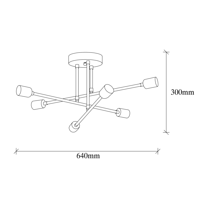 Πλαφονιέρα πολύφωτο FLOWER 6xE27/40W/230V