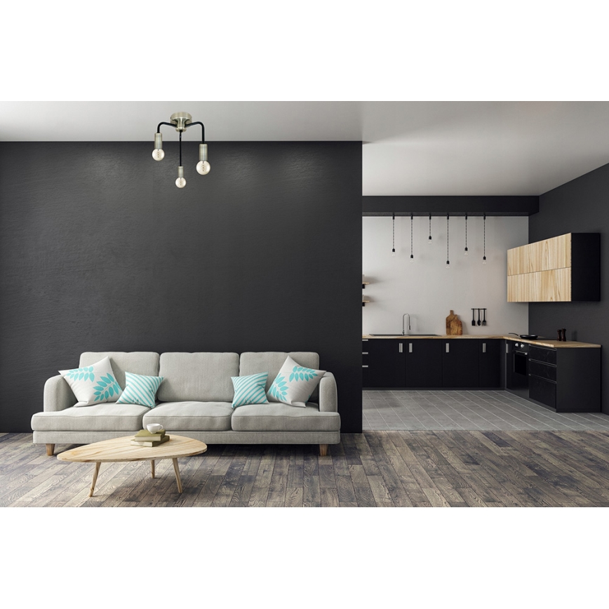 Πλαφονιέρα πολύφωτο SAGA 3xE27/40W/230V