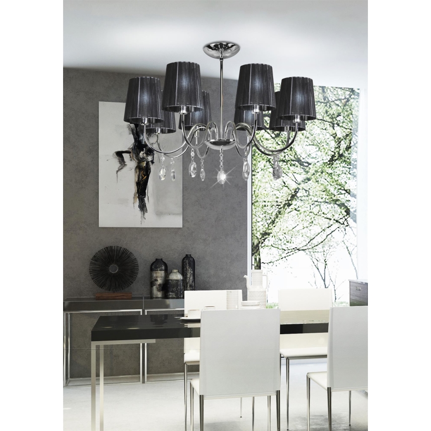 Πολυέλαιος SORENTO 8xE14/40W/230V μαύρο