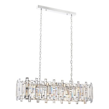 Πολυέλαιος με αλυσίδα CRYSTALLINE 13xE14/40W/230V σε γυαλιστερό χρώμιο