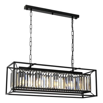 Πολυέλαιος με αλυσίδα PUNE 4xE27/40W/230V μαύρος