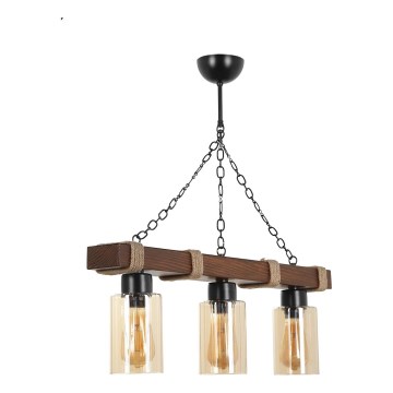Πολυέλαιος σε αλυσίδα JASMIN 3xE27/40W/230V καφέ/μπεζ