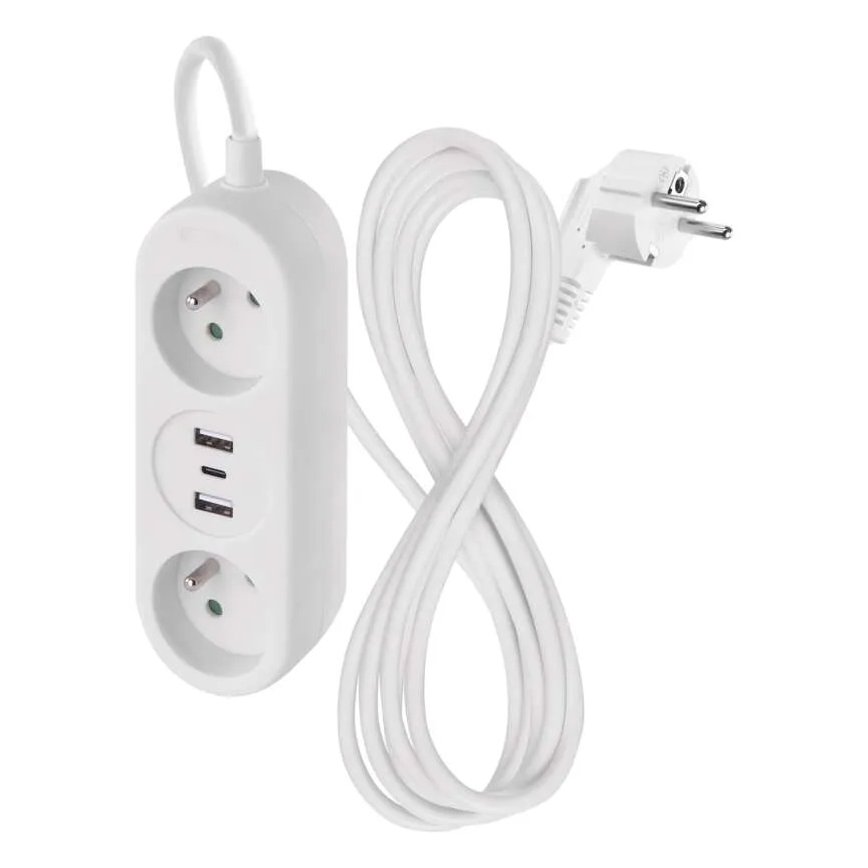 Πολύπριζο 2Z + 2x USB-A + USB-C 1,4 m