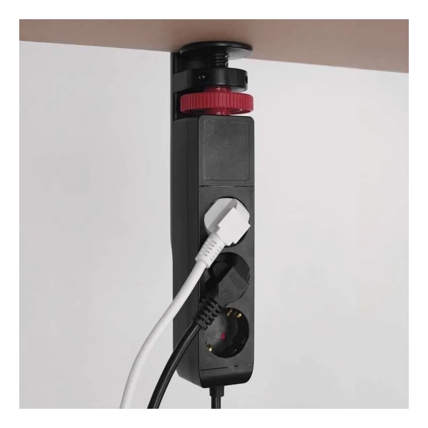 Πολύπριζο 3Z + 3xUSB 1,5m μαύρο