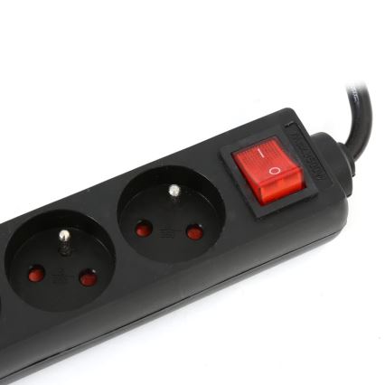 Πολύπριζο με διακόπτη 5Z Type E 1,5m μαύρο