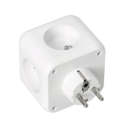 Πολύπριζο με διακόπτη LINEA 3x230V + 4xUSB A/C λευκό