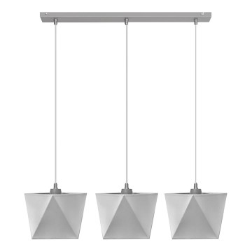 Πολύφωτο ADAMANT 3xE27/15W/230V γκρι