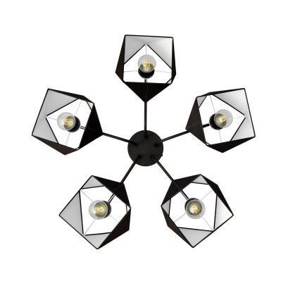 Πολύφωτο ADAMANT 5xE27/15W/230V μαύρο