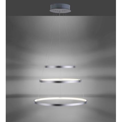 Leuchten Direkt 11526-55 - Πολύφωτο dimmer LED σε σχοινί CIRCLE 1xLED/13,5W/230V + LED/19,5W + LED/24W