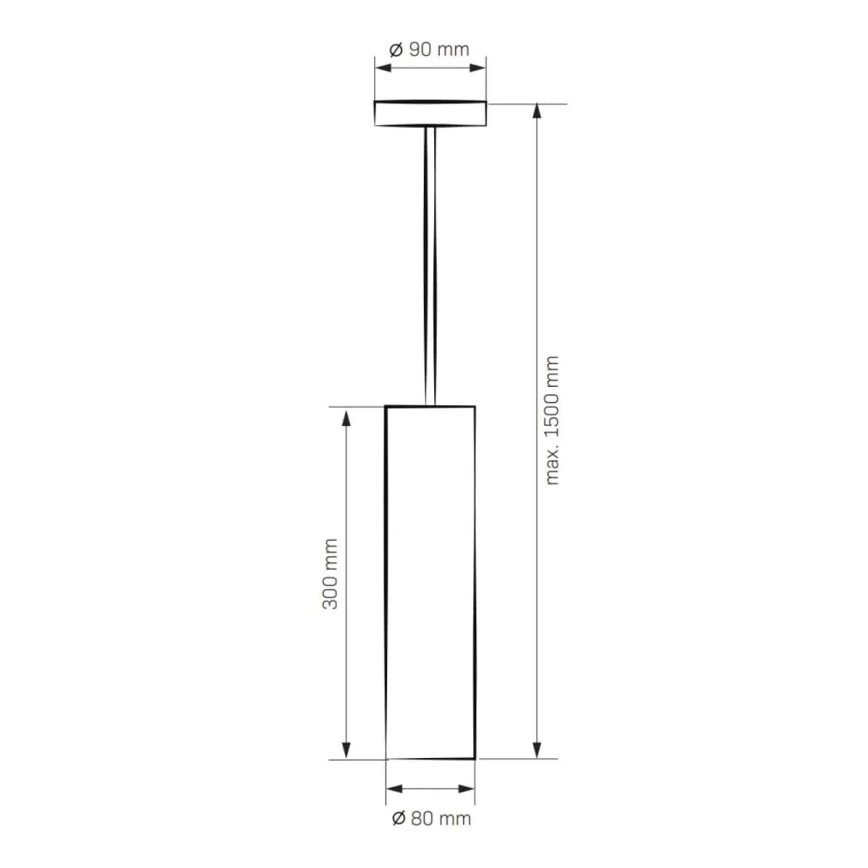 Πολύφωτο LATI 1xGU10/8W/230V μαύρο