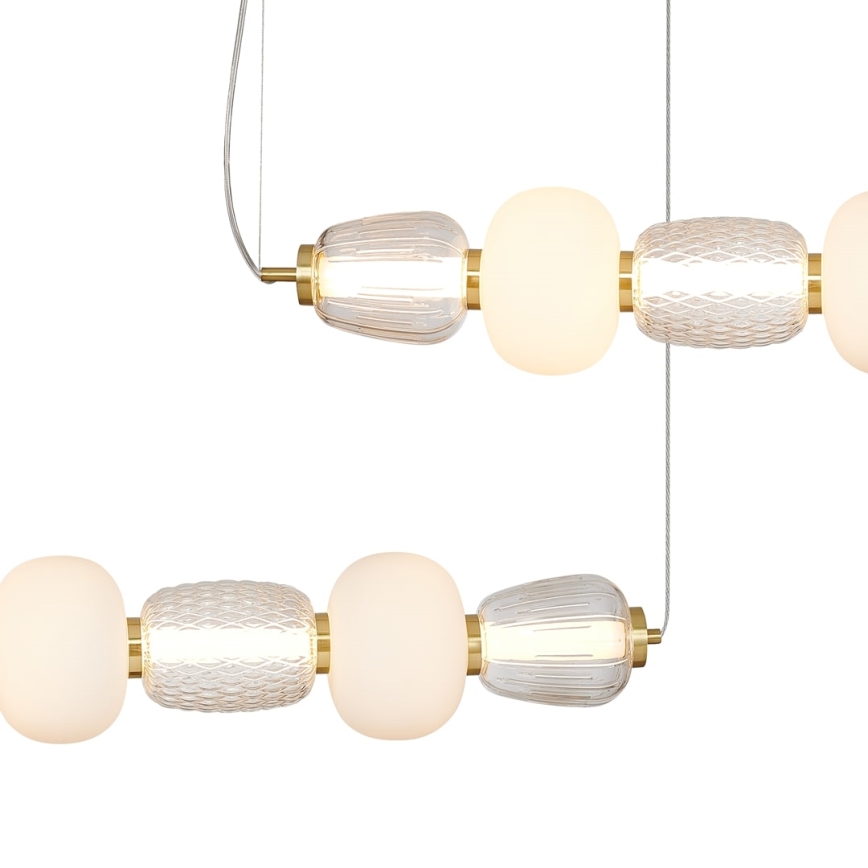 Πολύφωτο LED με συρματόσχοινο CARO LED/42W/230V χρυσαφί