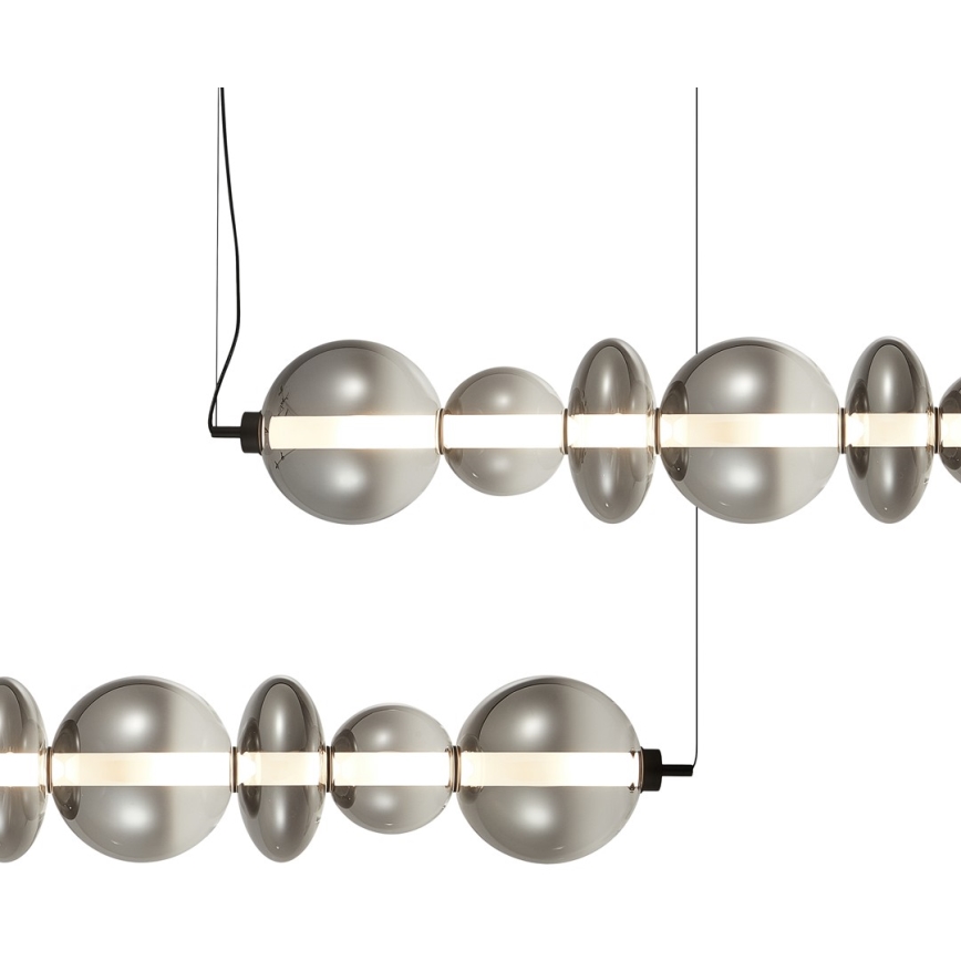 Πολύφωτο LED με συρματόσχοινο DAPHNE LED/40W/230V γκρι