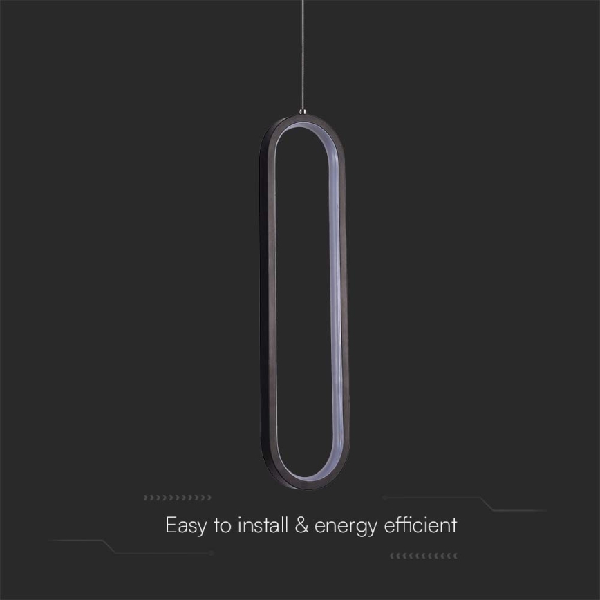 Πολύφωτο LED με συρματόσχοινο LED/13W/230V 4000K μαύρο