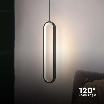 Πολύφωτο LED με συρματόσχοινο LED/13W/230V 4000K μαύρο