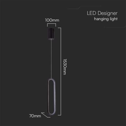 Πολύφωτο LED με συρματόσχοινο LED/13W/230V 4000K μαύρο