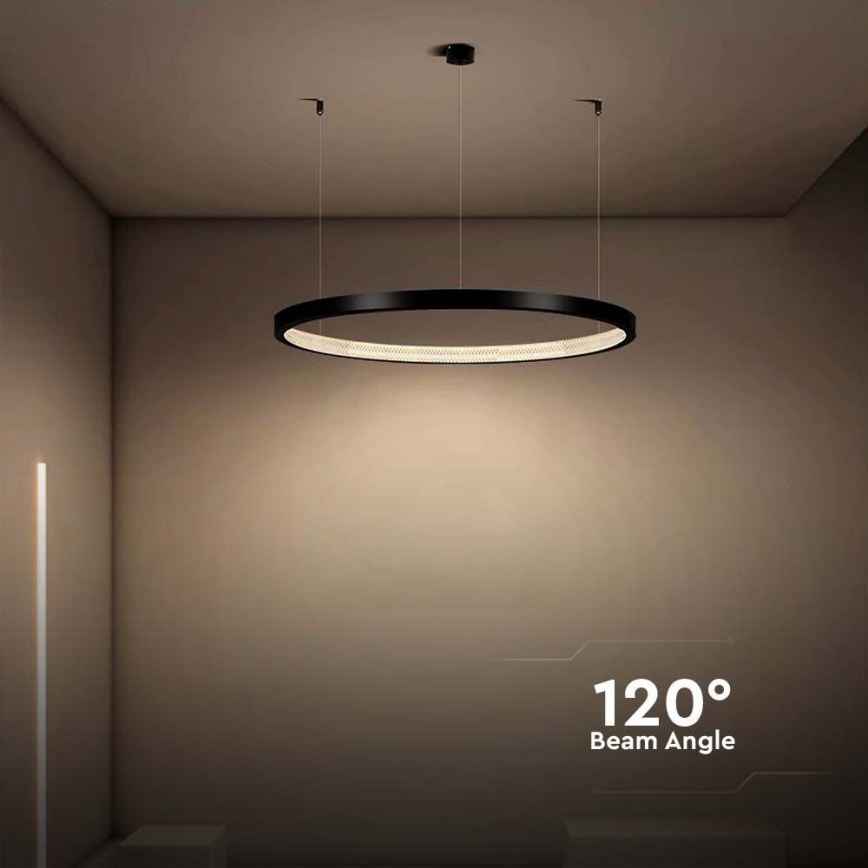 Πολύφωτο LED με συρματόσχοινο LED/19W/230V 3000K μαύρο