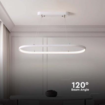 Πολύφωτο LED με συρματόσχοινο LED/24W/230V 3000K λευκό