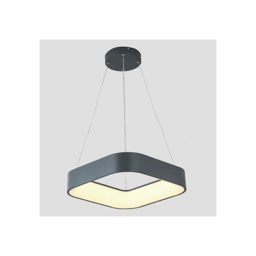Πολύφωτο LED με συρματόσχοινο LED/30W/230V 3000K 45x45 cm γκρι