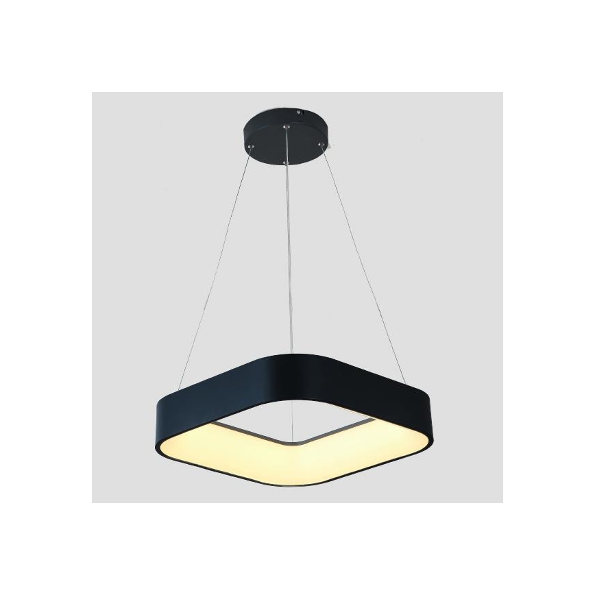 Πολύφωτο LED με συρματόσχοινο LED/30W/230V 3000K 45x45 cm μαύρο