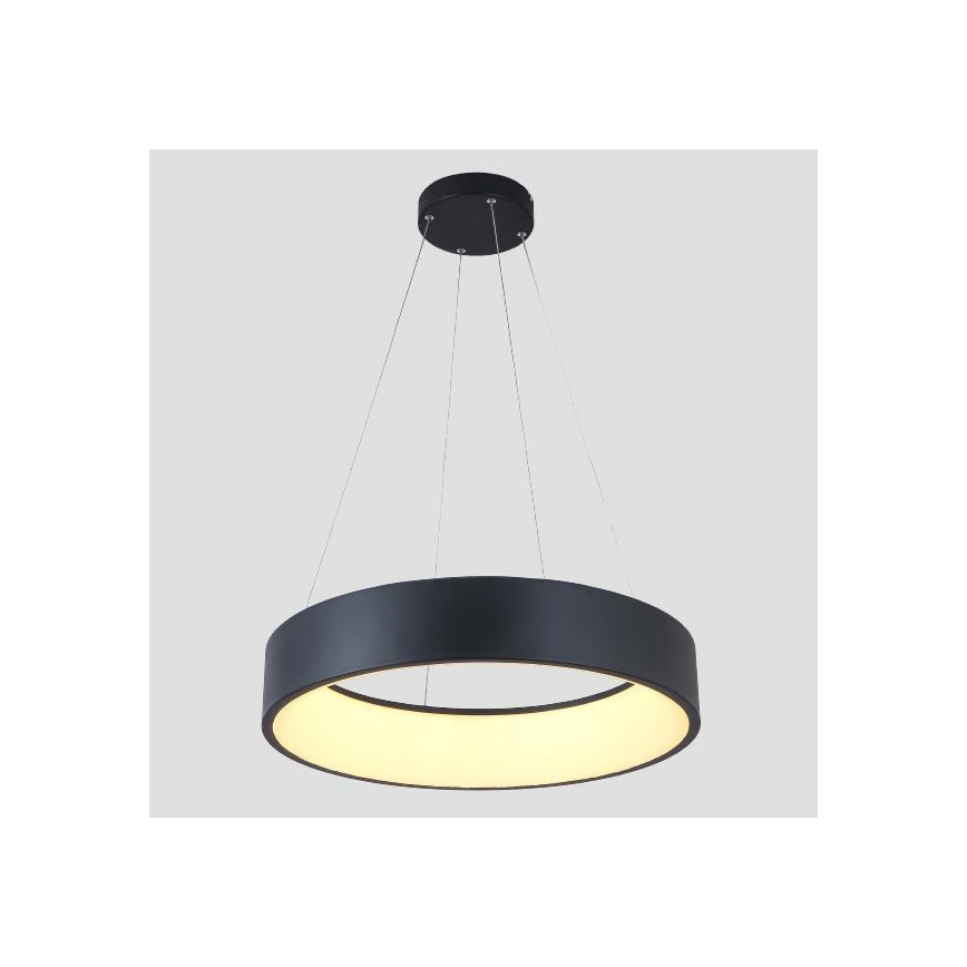 Πολύφωτο LED με συρματόσχοινο LED/30W/230V 3000K διάμετρος 45 cm μαύρο