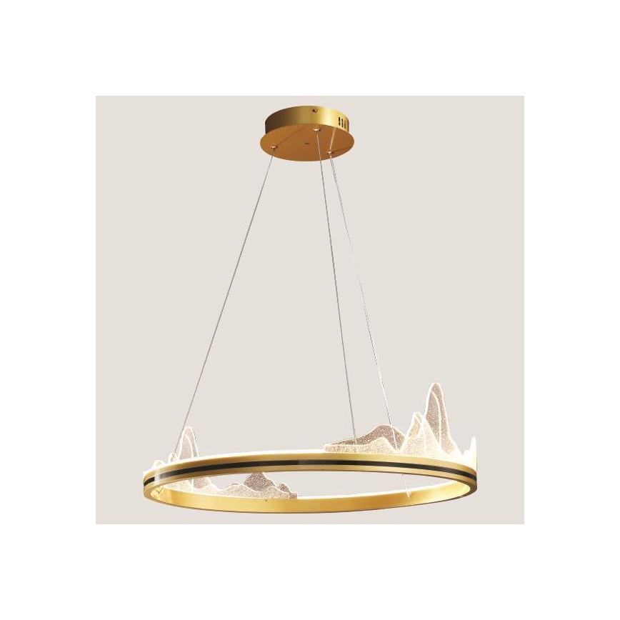 Πολύφωτο LED με συρματόσχοινο LED/35W/230V 3000K χρυσαφί