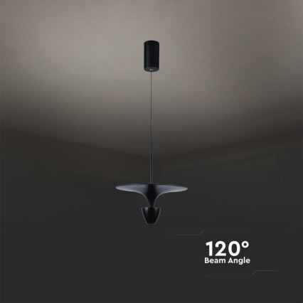 Πολύφωτο LED με συρματόσχοινο LED/9W/230V 3000K μαύρο