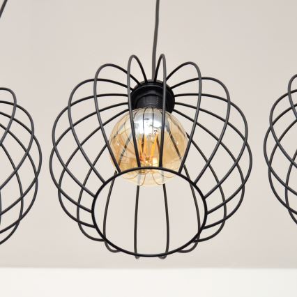 Πολύφωτο LED με συρματόσχοινο MERCURE 3xE27/15W/230V