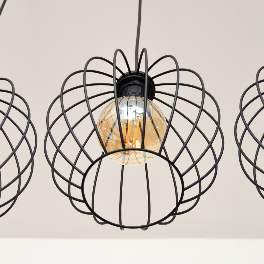 Πολύφωτο LED με συρματόσχοινο MERCURE 3xE27/15W/230V