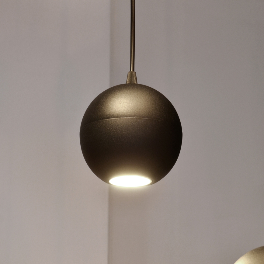 Πολύφωτο LED με συρματόσχοινο MIDWAY 4xGU10/4,8W/230V μαύρο