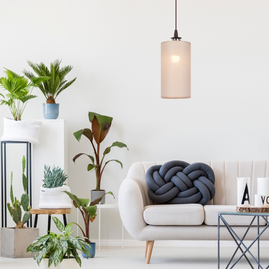 Πολύφωτο LED με συρματόσχοινο NOEL MINI 1xE27/60W/230V μπεζ