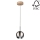 Πολύφωτο LED σε σχοινί BALL WOOD 1xGU10/5W/230V ματ δρυς