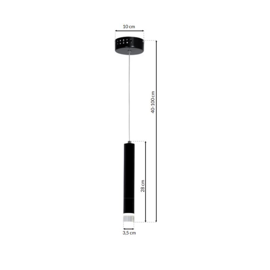 Πολύφωτο LED σε σχοινί CARBON LED/5W/230V