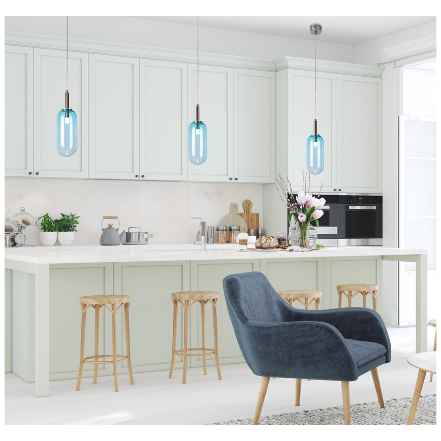 Πολύφωτο LED σε σχοινί FIUGGI LED/6W/230V μπλε