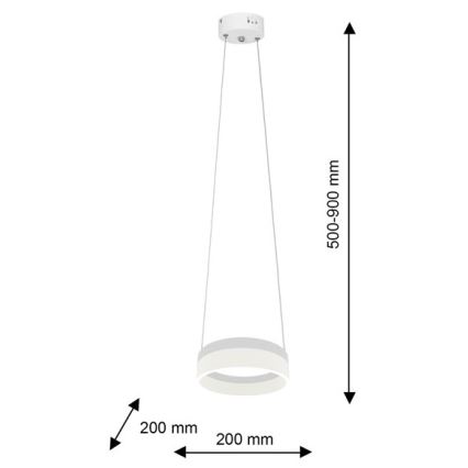 Πολύφωτο LED σε σχοινί RING LED/12W/230V