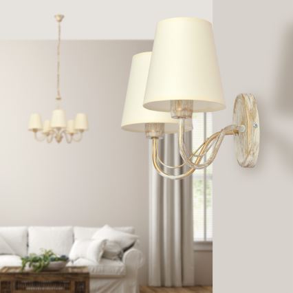 Πολύφωτο MALBO 5xE27/15W/230V μπεζ