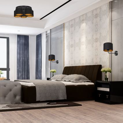 Πολύφωτο απλίκα FRODI 5xE27/60W/230V μαύρο