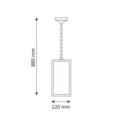 Πολύφωτο εξωτερικού χώρου MALMO 1xE27/15W/230V μαύρο IP44