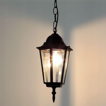Πολύφωτο εξωτερικού χώρου με αλυσίδα 1xE27/60W/230V μαύρο