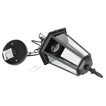 Πολύφωτο εξωτερικού χώρου με αλυσίδα 1xE27/60W/230V μαύρο