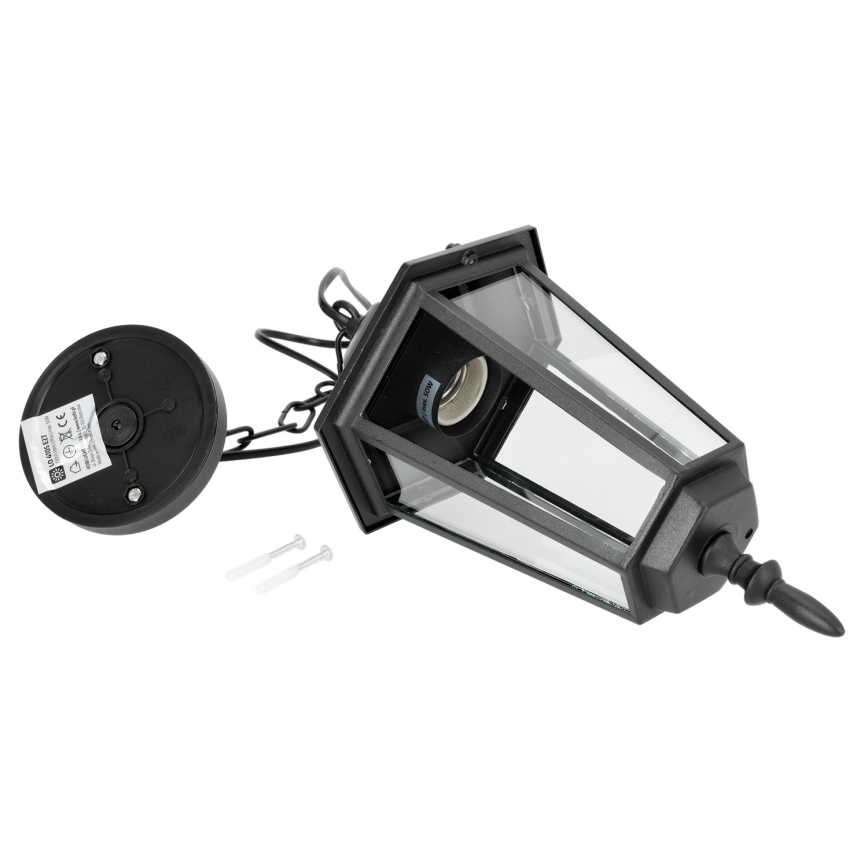 Πολύφωτο εξωτερικού χώρου με αλυσίδα 1xE27/60W/230V μαύρο