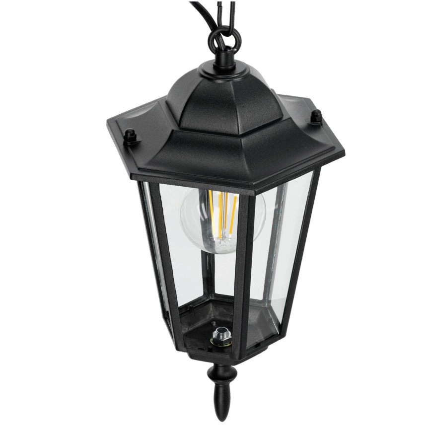 Πολύφωτο εξωτερικού χώρου με αλυσίδα 1xE27/60W/230V μαύρο
