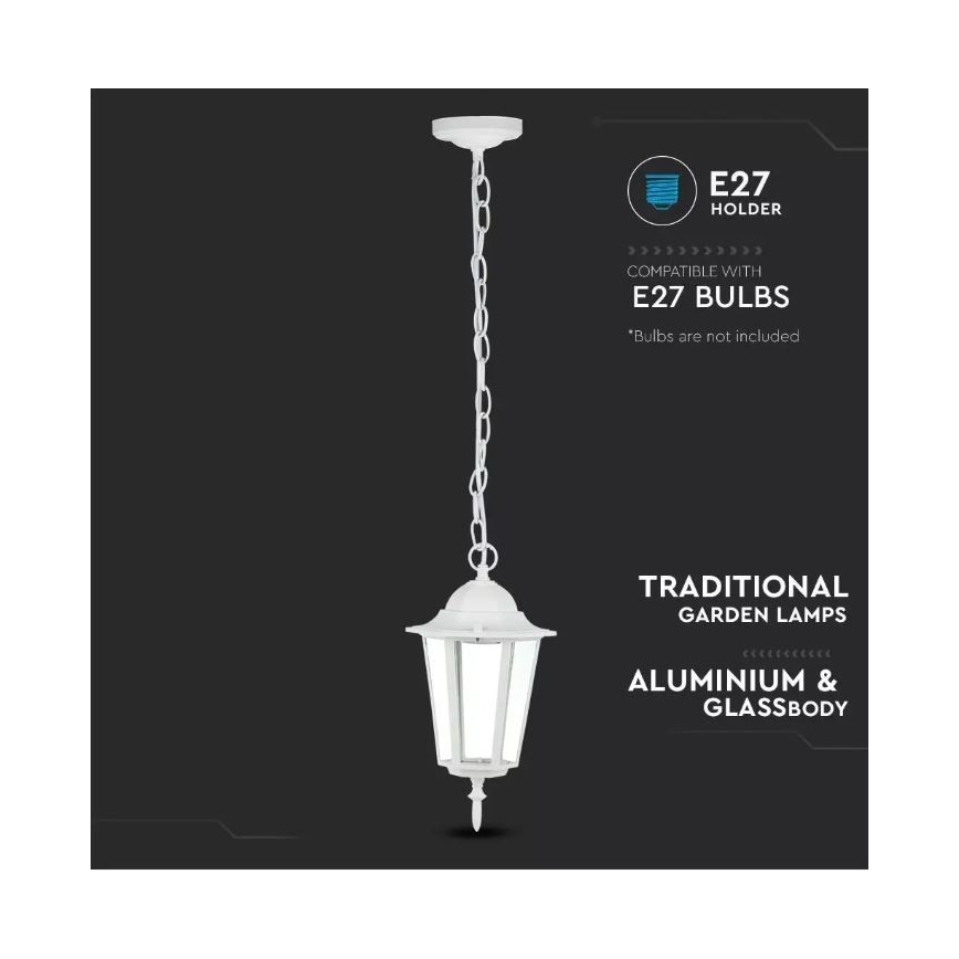 Πολύφωτο εξωτερικού χώρου ράγα 1xE27/40W/230V IP44 λευκό