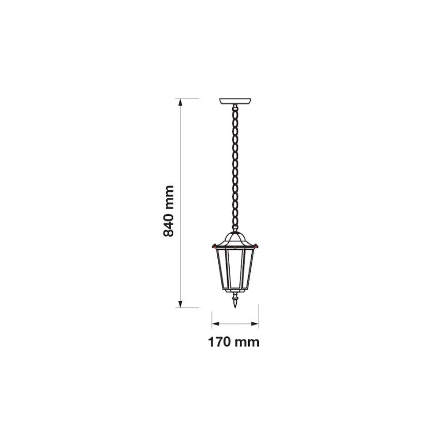 Πολύφωτο εξωτερικού χώρου ράγα 1xE27/40W/230V IP44 λευκό