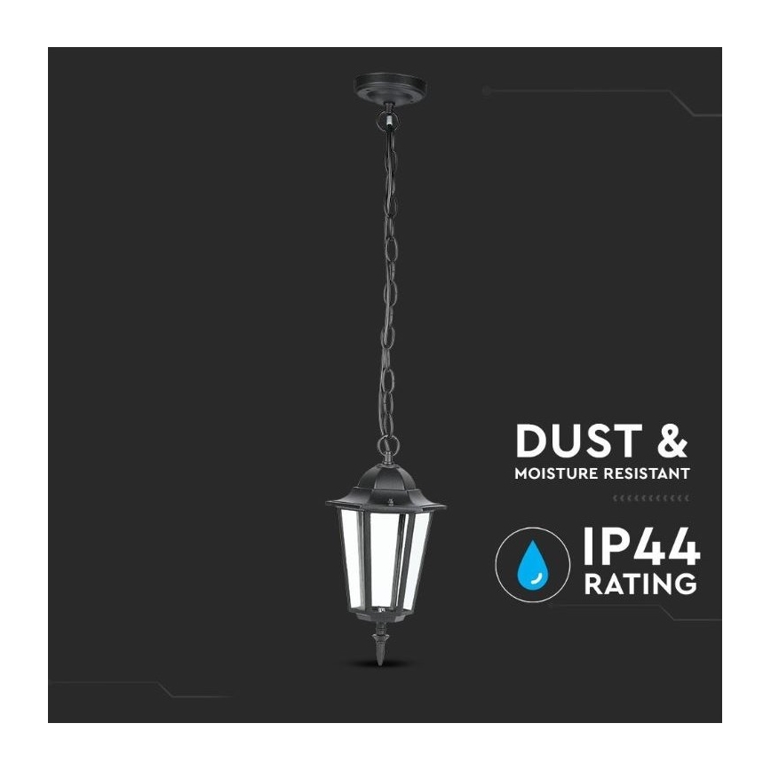 Πολύφωτο εξωτερικού χώρου ράγα 1xE27/40W/230V IP44 μαύρο