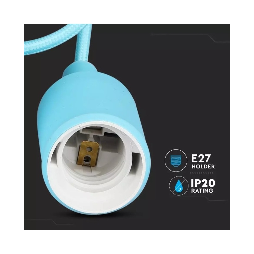 Πολύφωτο κρεμαστό 1xE27/60W/230V μπλε