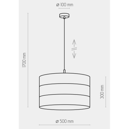 Πολύφωτο κρεμαστό AGO 1xE27/25W/230V μαύρο/χρυσό