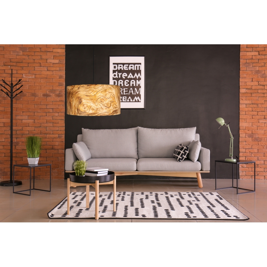 Πολύφωτο κρεμαστό AXEL 1xE27/60W/230V μπεζ/καφέ δ. 40cm