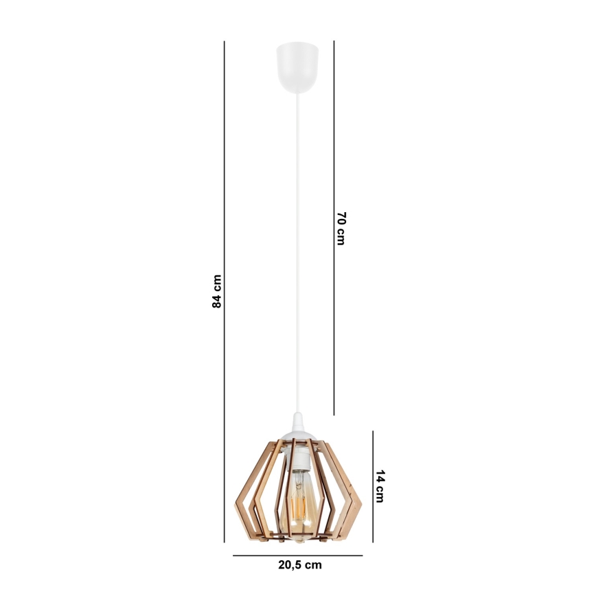 Πολύφωτο κρεμαστό BERGO 1xE27/60W/230V λευκό