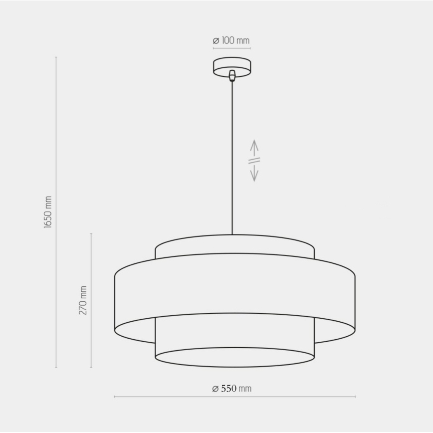 Πολύφωτο κρεμαστό CALISTO 1xE27/25W/230V χρυσό/μαύρο