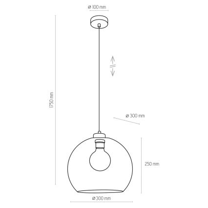 Πολύφωτο κρεμαστό CUBUS 1xE27/60W/230V μπλε